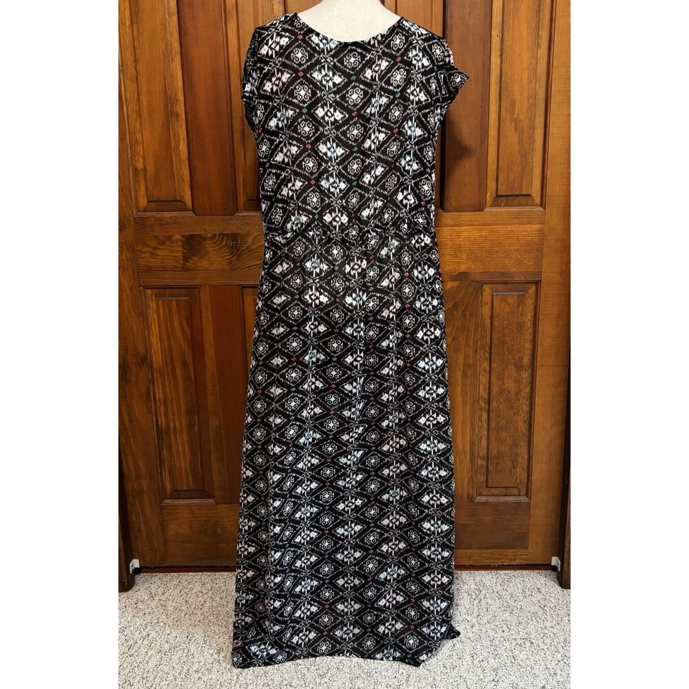 Torrid Ikat Chiffon Multicolored Geometric Print Sheer Dress Women's Size 3 3X - Picture 5 of 9